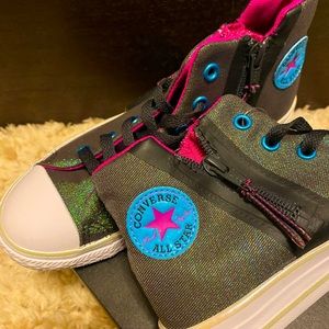 Iridescent Converse All Star Shine High Tops